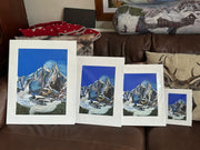 Limited Edition Giclée Prints of Aiguille des Drus & Aiguille Verte